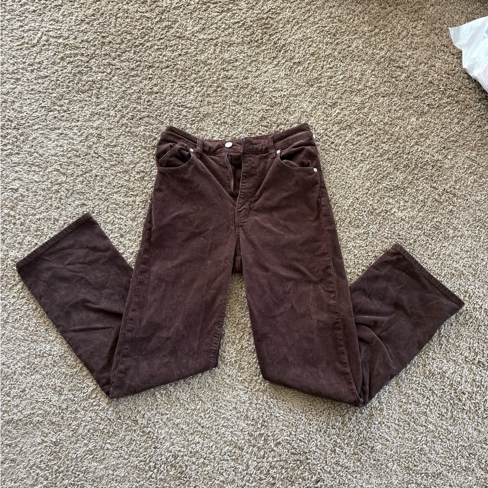 Rollas High Rise Straight Corduroy Pants